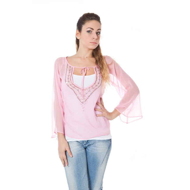 Pink Silk Women T-Shirt Phard
