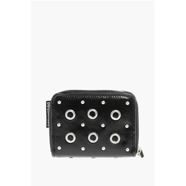 Patent Leather Wallett with Decorative Eyelets Dsquared²