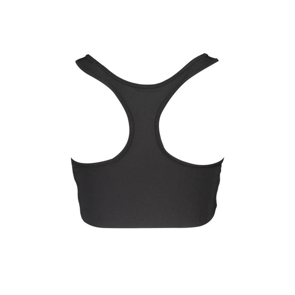 Black Polyester Women Sports Bra Fila