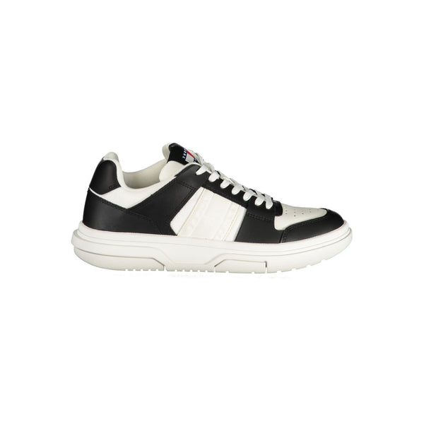 Black Leather Women Sneaker Tommy Hilfiger