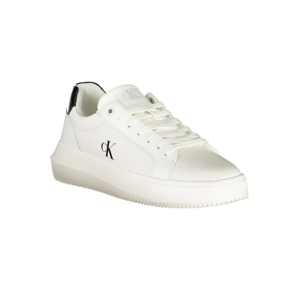 White Leather Women Sneaker Calvin Klein