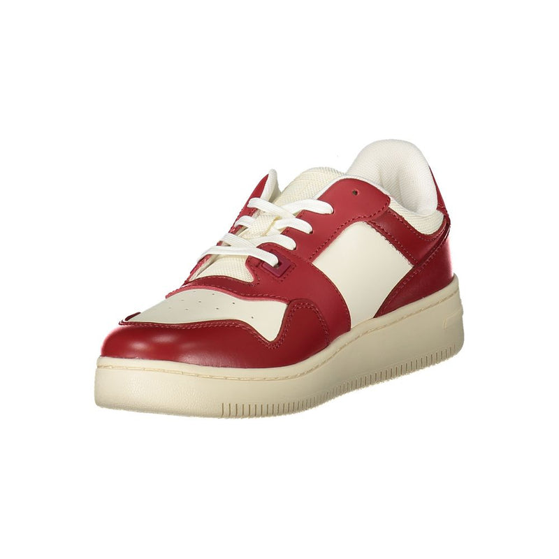 Red Leather Women Sneaker Tommy Hilfiger