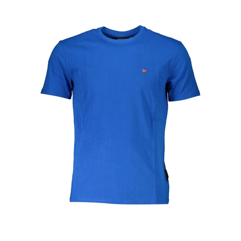 Blue Cotton T-Shirt Napapijri