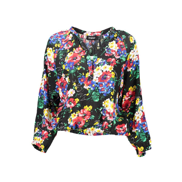 Black Viscose Women Top Desigual