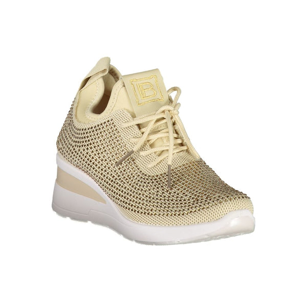 Beige Polyester Women Sneaker Laura Biagiotti