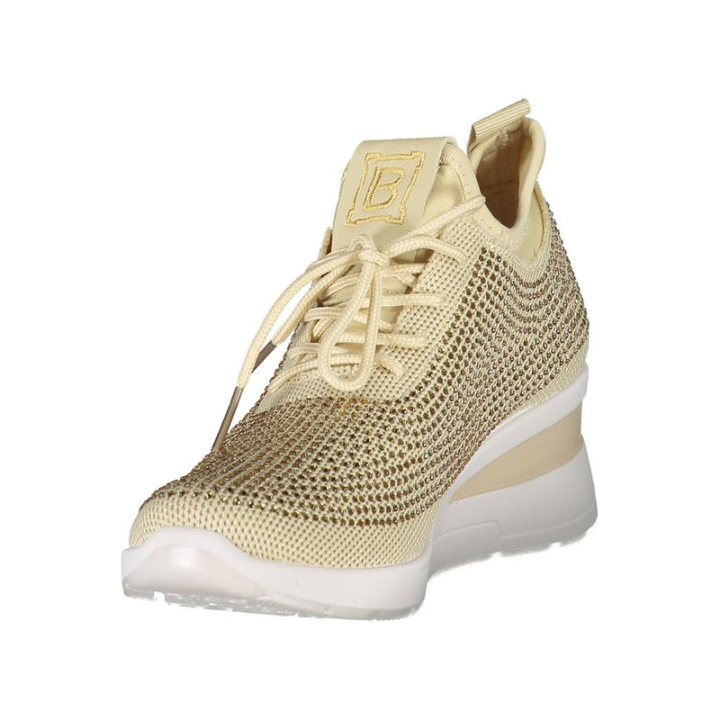Beige Polyester Women Sneaker Laura Biagiotti