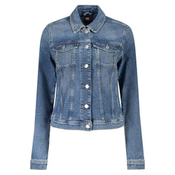 Blue Cotton Women Jacket Tommy Hilfiger