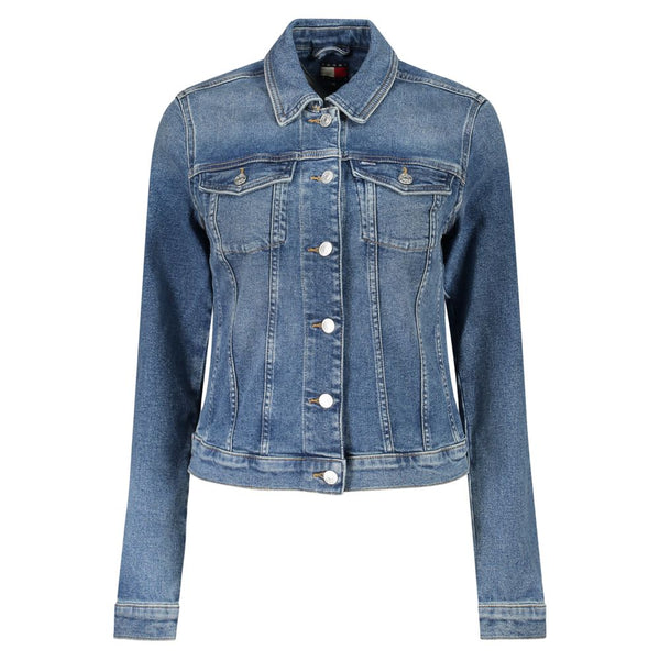 Blue Cotton Women Jacket Tommy Hilfiger