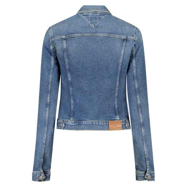 Blue Cotton Women Jacket Tommy Hilfiger