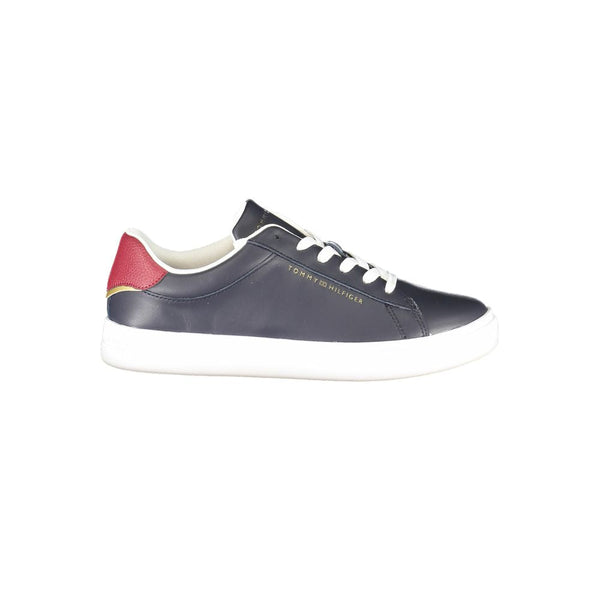 Blue Leather Women Sneaker Tommy Hilfiger