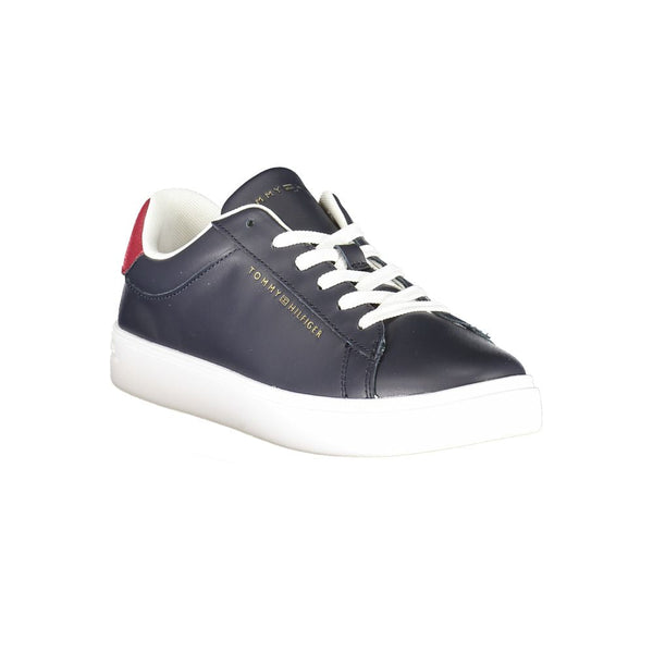 Blue Leather Women Sneaker Tommy Hilfiger