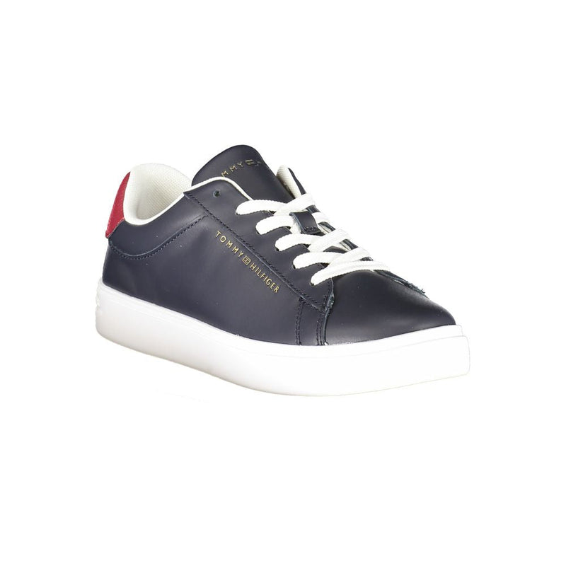 Blue Leather Women Sneaker Tommy Hilfiger