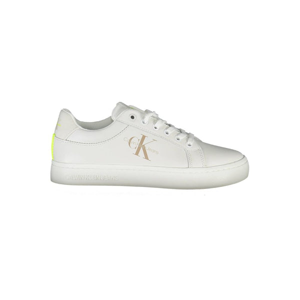 White Leather Women Sneaker Calvin Klein