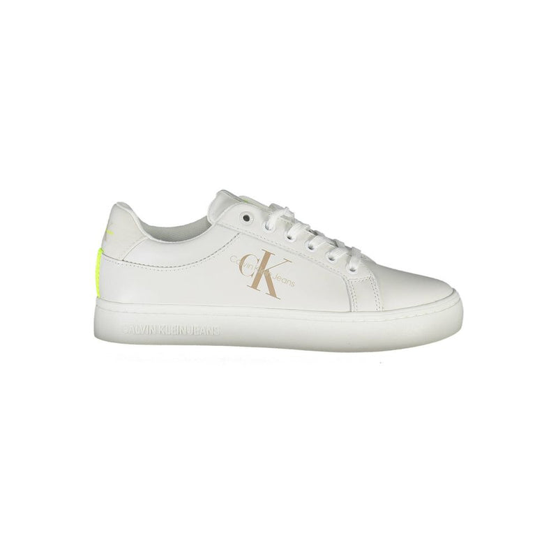 White Leather Women Sneaker Calvin Klein