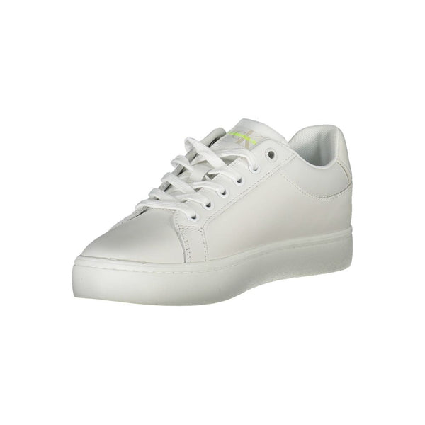 White Leather Women Sneaker Calvin Klein