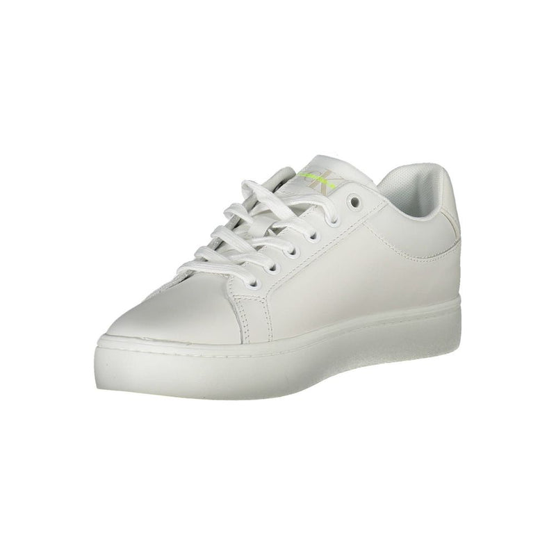 White Leather Women Sneaker Calvin Klein