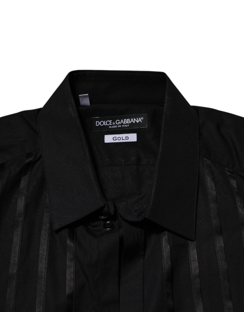 Black GOLD Long Sleeves Men Formal Dress Shirt Dolce & Gabbana
