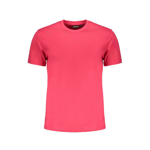 Pink Cotton T-Shirt Napapijri