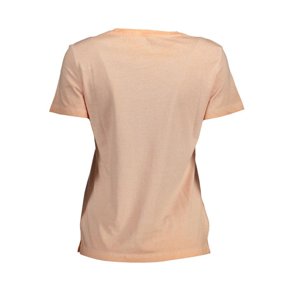 Pink Cotton Women T-Shirt Guess Jeans