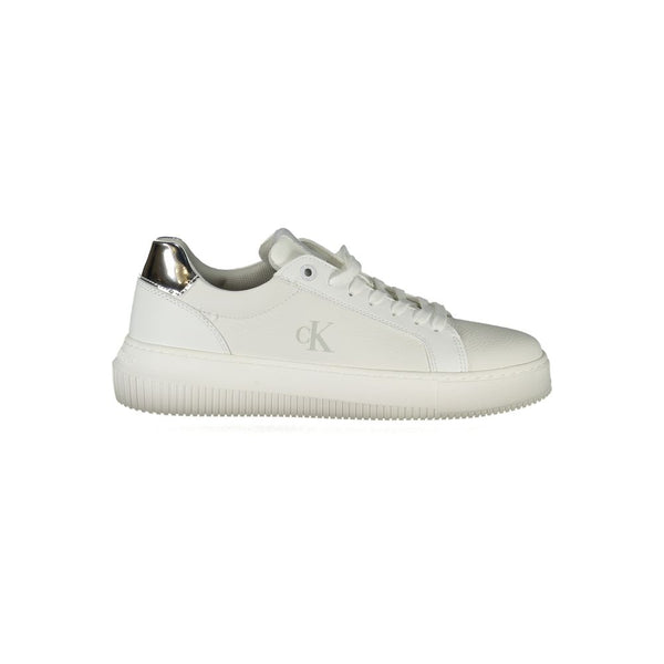 White Polyethylene Women Sneaker Calvin Klein