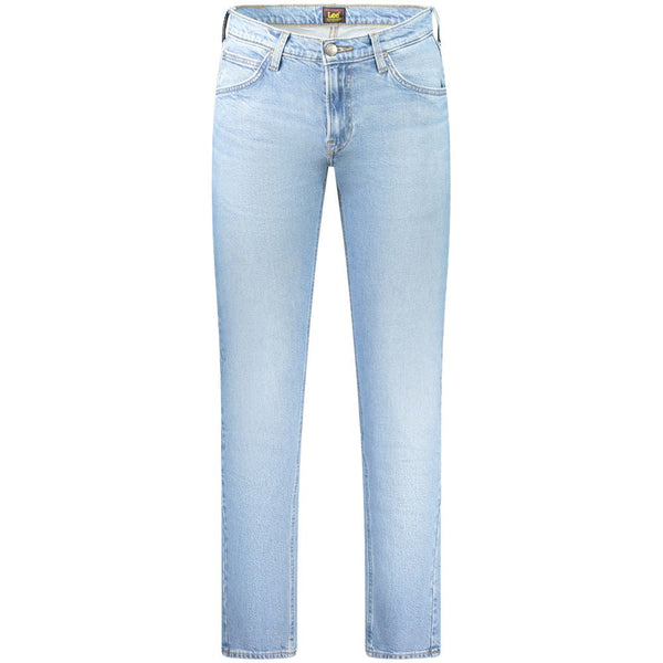 Light Blue Cotton Men Jeans Lee