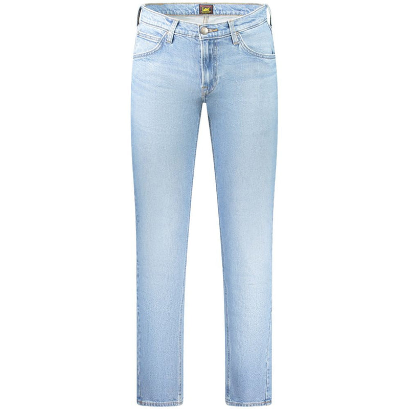Light Blue Cotton Men Jeans Lee