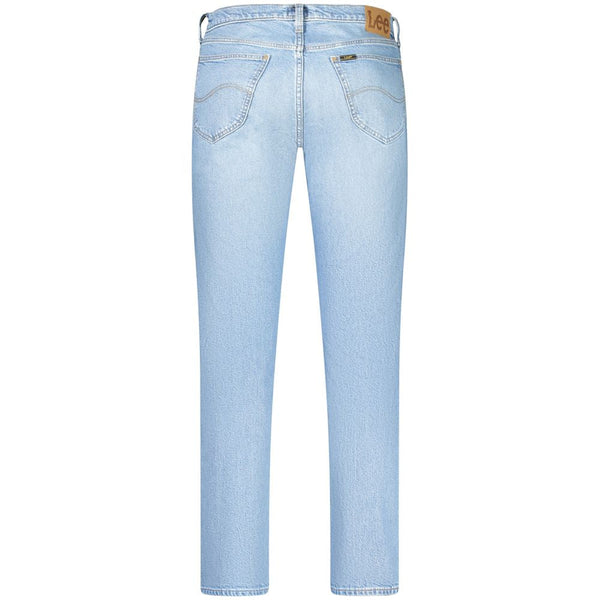 Light Blue Cotton Men Jeans Lee