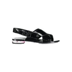 Black Leather Women Sandal Calvin Klein