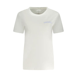 White Cotton Women T-Shirt Converse
