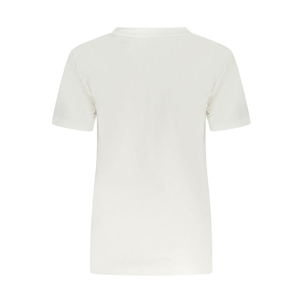 White Cotton Women T-Shirt Converse