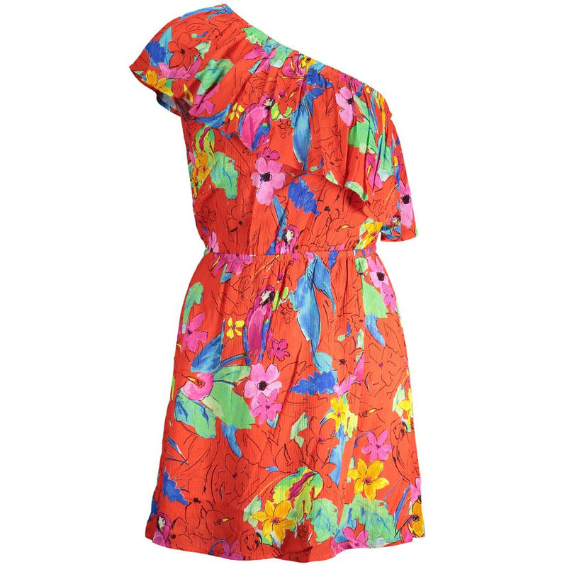 Red Viscose Women Dress Desigual