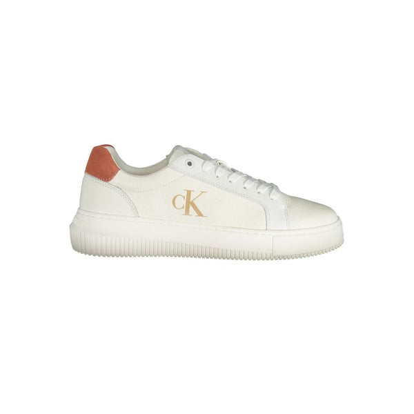 White Polyethylene Women Sneaker Calvin Klein
