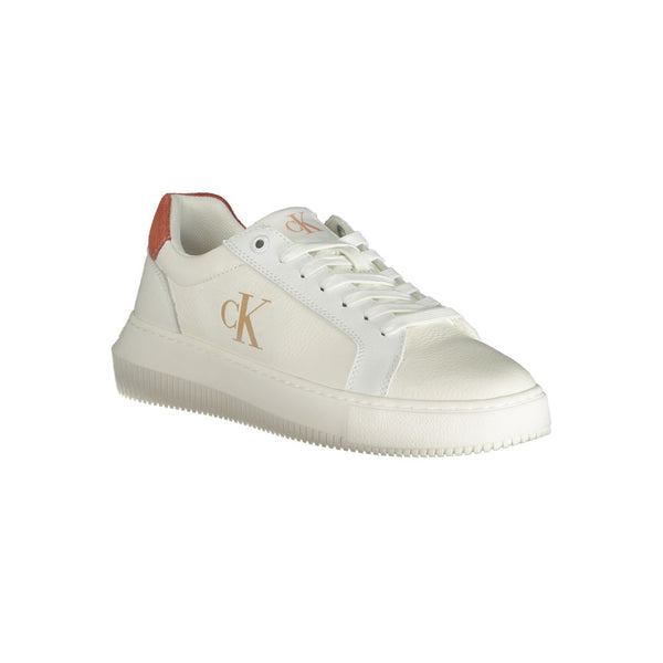 White Polyethylene Women Sneaker Calvin Klein