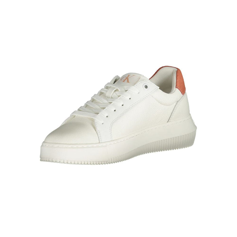 White Polyethylene Women Sneaker Calvin Klein