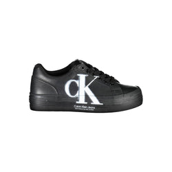 Black Leather Women Sneaker Calvin Klein