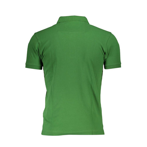 Sleek Green Slim Fit Polo with Contrast Detail La Martina