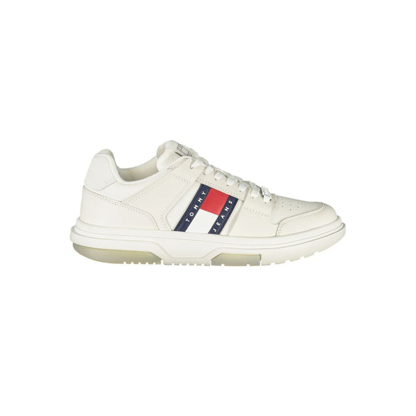 White Leather Women Sneaker Tommy Hilfiger