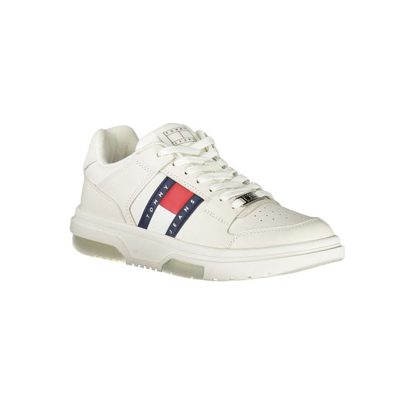 White Leather Women Sneaker Tommy Hilfiger