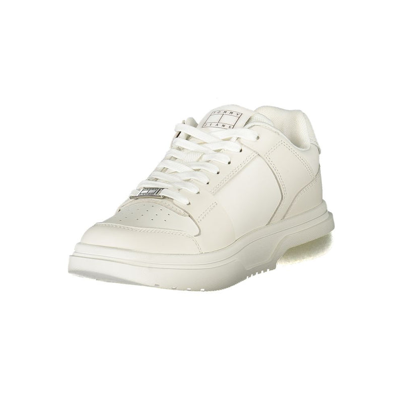 White Leather Women Sneaker Tommy Hilfiger