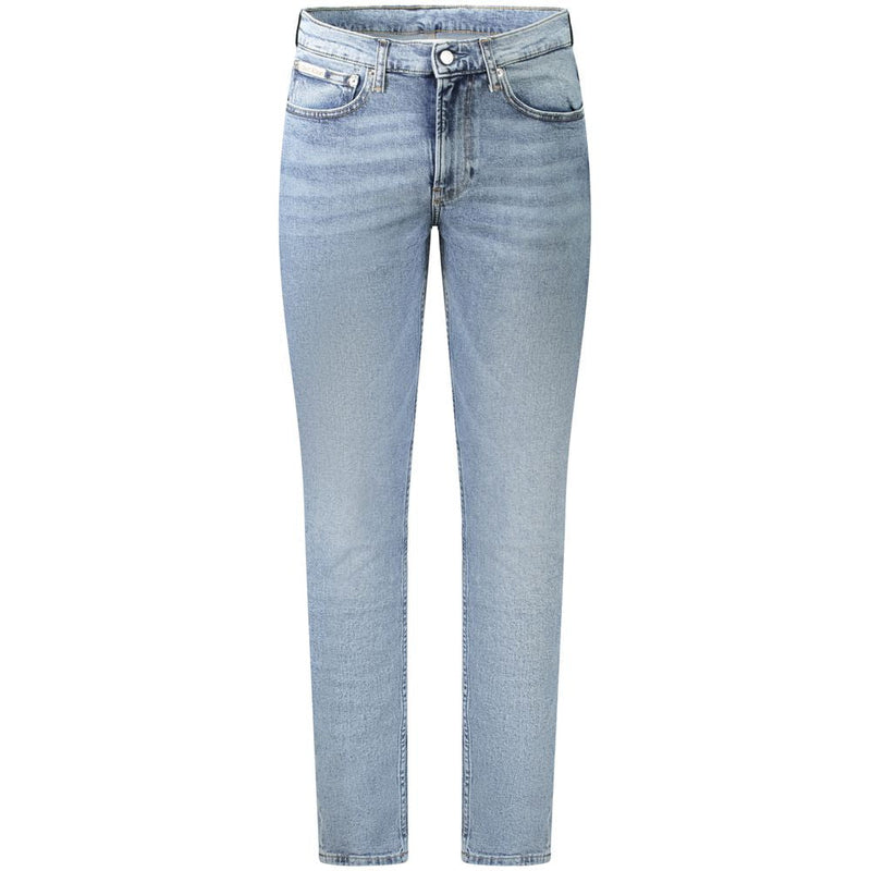 Light Blue Cotton Men Jeans Calvin Klein
