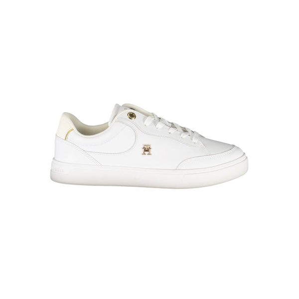 White Leather Women Sneaker Tommy Hilfiger