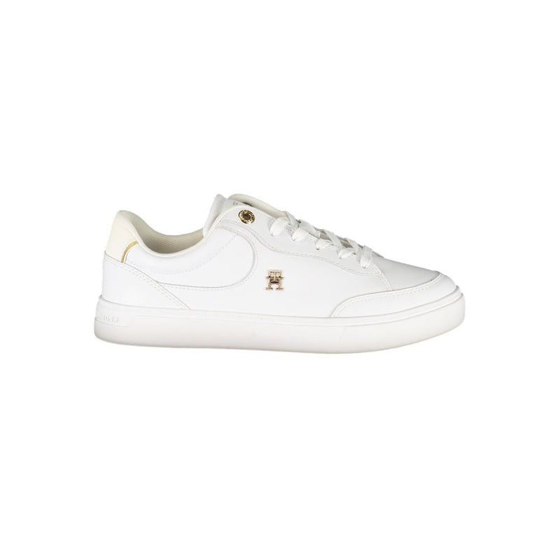 White Leather Women Sneaker Tommy Hilfiger