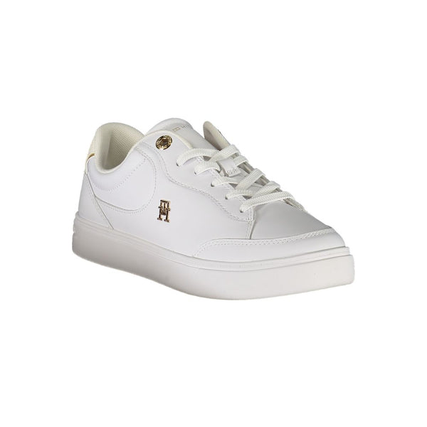 White Leather Women Sneaker Tommy Hilfiger