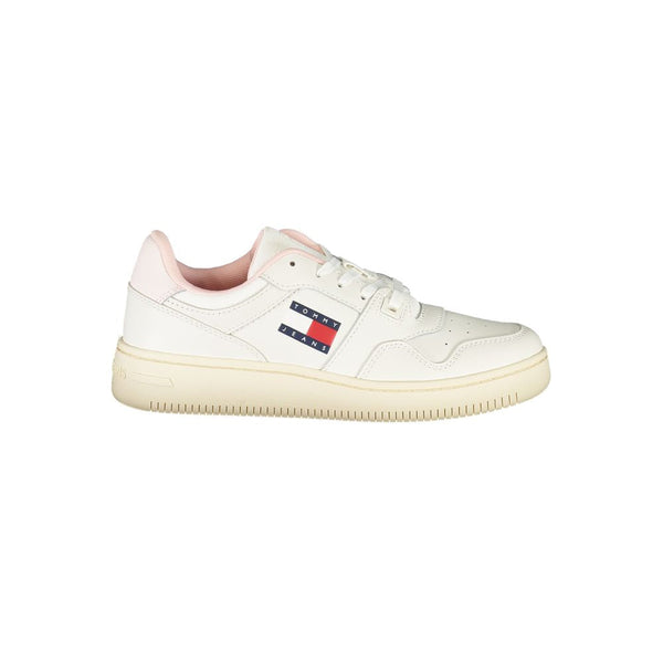 White Leather Women Sneaker Tommy Hilfiger