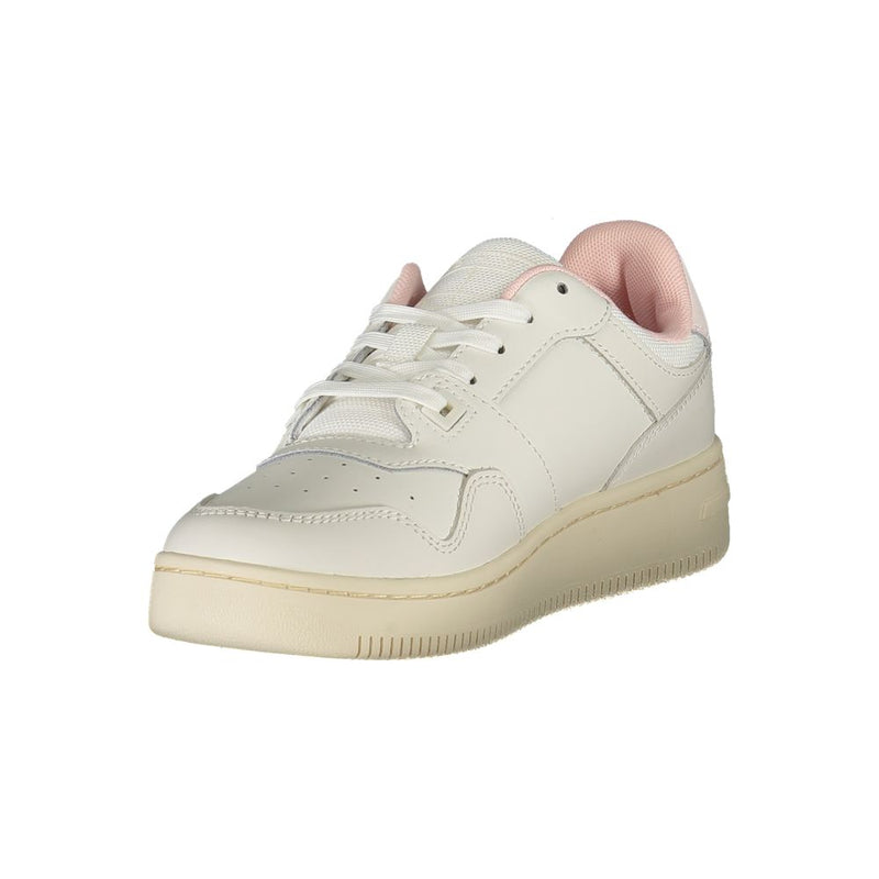 White Leather Women Sneaker Tommy Hilfiger