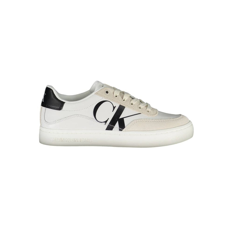 White Polyester Sneaker Calvin Klein