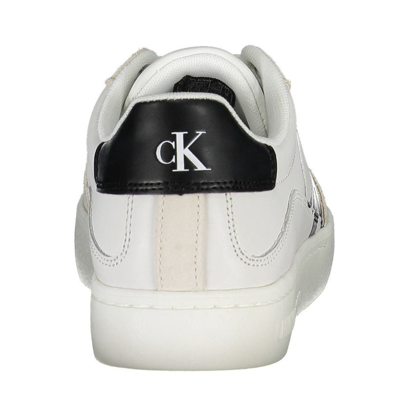 White Polyester Sneaker Calvin Klein