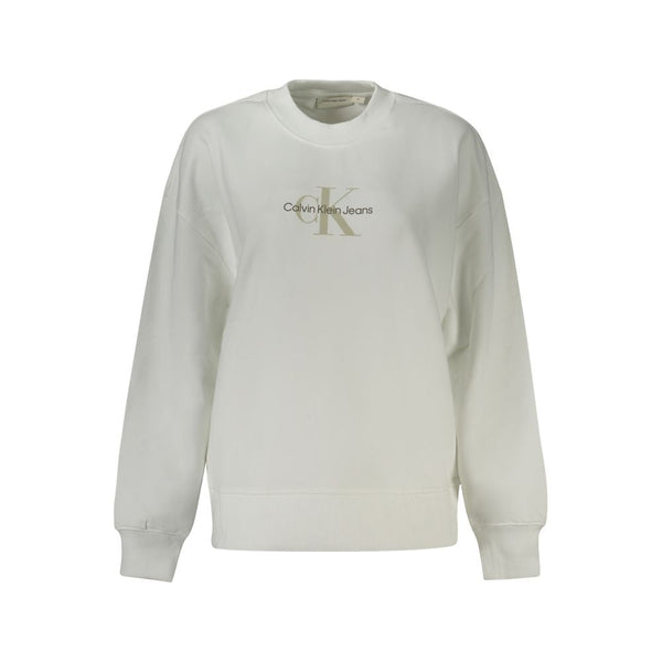 White Cotton Women Sweater Calvin Klein