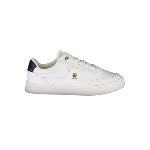 White Leather Women Sneaker Tommy Hilfiger