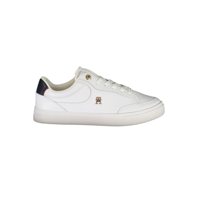 White Leather Women Sneaker Tommy Hilfiger
